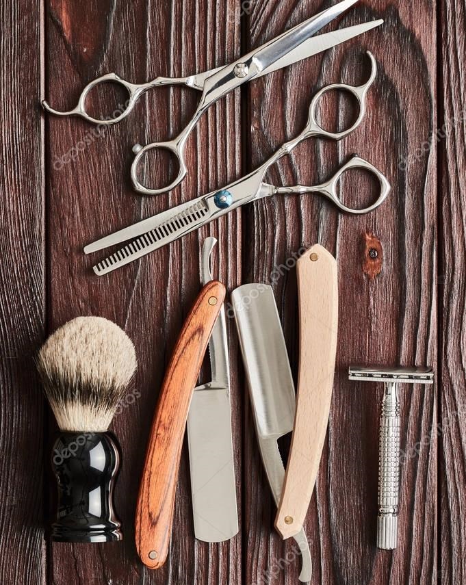 utensilios de un barbero